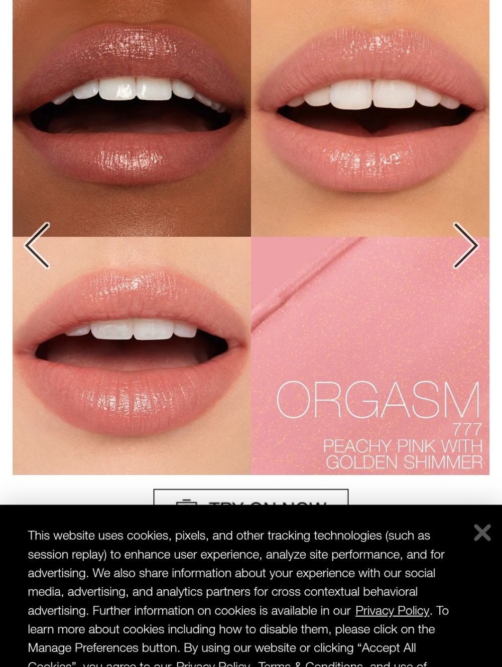 Nars Orgasm Peachy Pink Lip Product - Peachy Pink with Golden Shimmer New,in Box